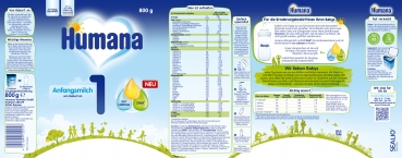 Humana 1 800g (8 Packungen)